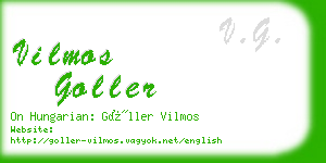 vilmos goller business card